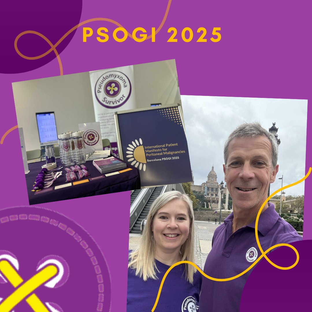 PMPSurvivor's tweet image. Maddy Lomas has set up our stand at #PSOGI2025!

This year, PMP patient groups from 🇬🇧🇺🇸🇫🇷🇳🇱🇪🇸 unite to launch the International Barcelona Patient Manifesto, the first time our voices are heard together.

Tim Brill speaks this afternoon!
#PMPAwareness #AppendixCancer #RareCancer