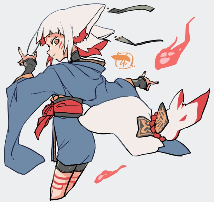 今日は～和服の日!ってことで狐火くん。 和服かどうか微妙だけど。 #和服の日