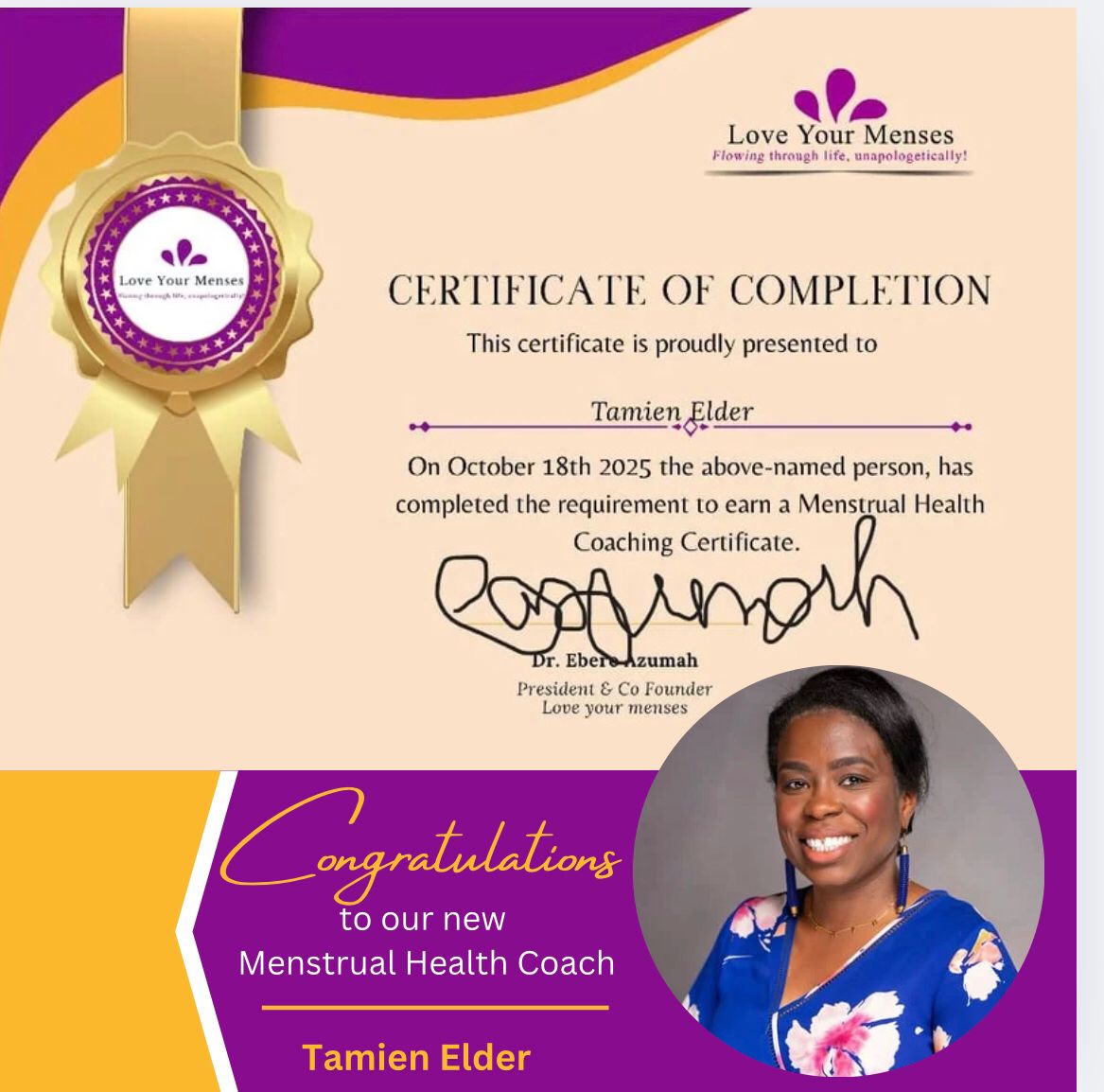 LoveYourMenses's tweet image. Have you registered to become the next LYM Menstrual Health Coach? Become the next Menstrual Health Coach just as Tamien. Contact us now for more information.
Be next!
Contact: info@loveyourmenses.com if interested.
#menstrualequity
#TamienElder
#flowtech
#tech
#LYM