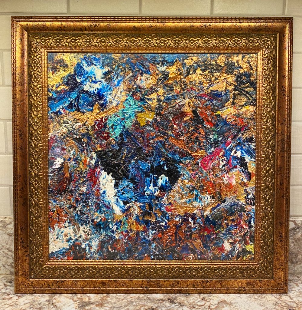 <a href="/assunzio_real/">Assunzio</a> <a href="/MattVegh/">StarCloudAI</a> <a href="/TheApiens/">The Confluence Universe</a> Y’all, I love my NFTs… and my RWA that goes with my collection 

But I do need a new photo of this beautifully intriguing piece that’s now on my office wall 
🖼️🧐😊❤️🙏🏼