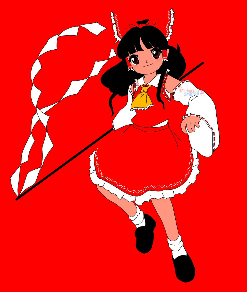 shrine maiden #ZUN絵風 #東方project