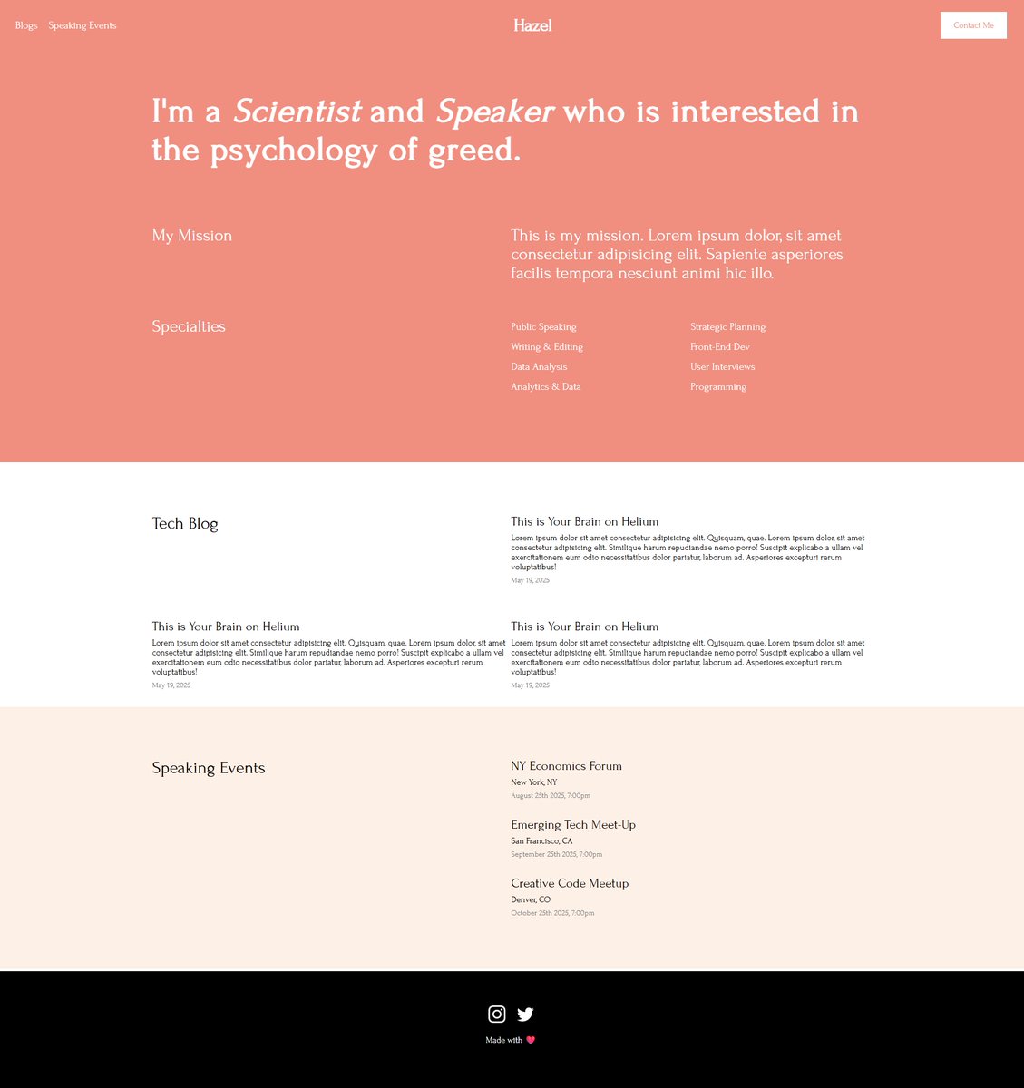 blaze_xio's tweet image. Project 3 - Styling a CV Site using vanilla CSS.
P.S. I absolutely hate working with "floats"
#csscoding #100DayChallenge