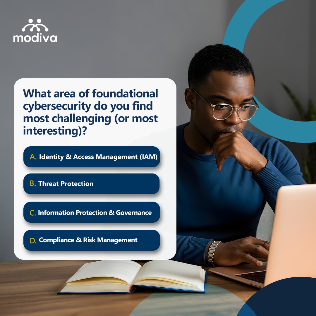 ModivaCommunity's tweet image. The SC-900 course helps you understand all of these, making it the perfect starting point for any professional looking to step into cybersecurity.

#Cybersecurity #SC900 #TechEducation #CareerInTech #PollTime