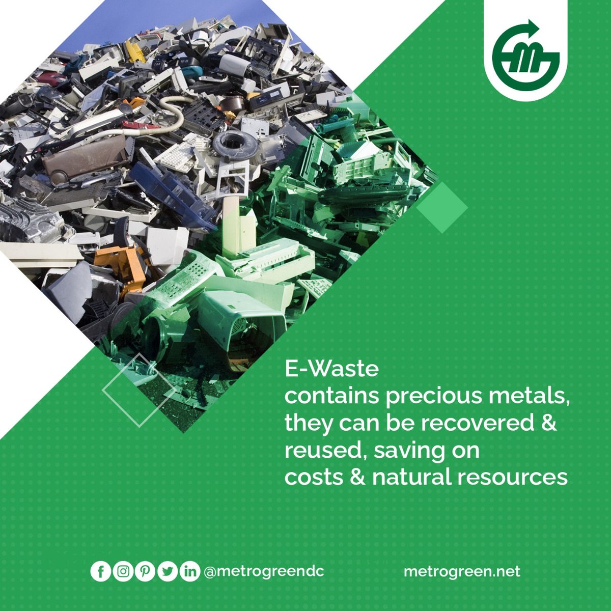 metrogreendc's tweet image. 🌍Recycling electronics helps recover valuable materials, reduces pollution, and supports a sustainable future. 
Recycle your e-waste today.

Contact with us now.
Call: +1-855-735-0868
Visit: metrogreen.net 

#metrogreendc #ewasterecycling #sustainablefuture #zerowaste