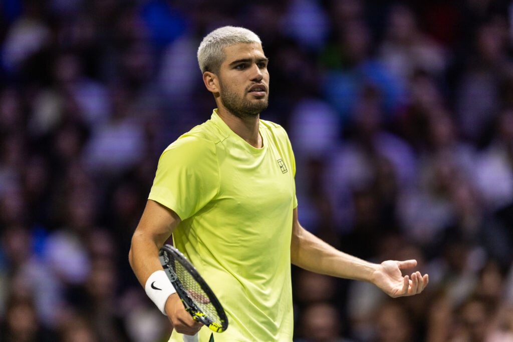 tennishead's tweet image. Carlos Alcaraz speaks after losing to Cameron Norrie in Paris 🤯

&quot;I had a lot of practices here, which I was feeling great, feeling amazing, moving on the court, hitting the ball. I had all the ideas clear, all the goals clear.

“But today, even in the first set, even that I…