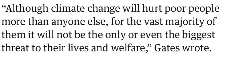 Bill Gates wrote these words while onboard one of his four private jets as he zipped between his multiple bunker-basement mansions.
He’s a piece of shit.