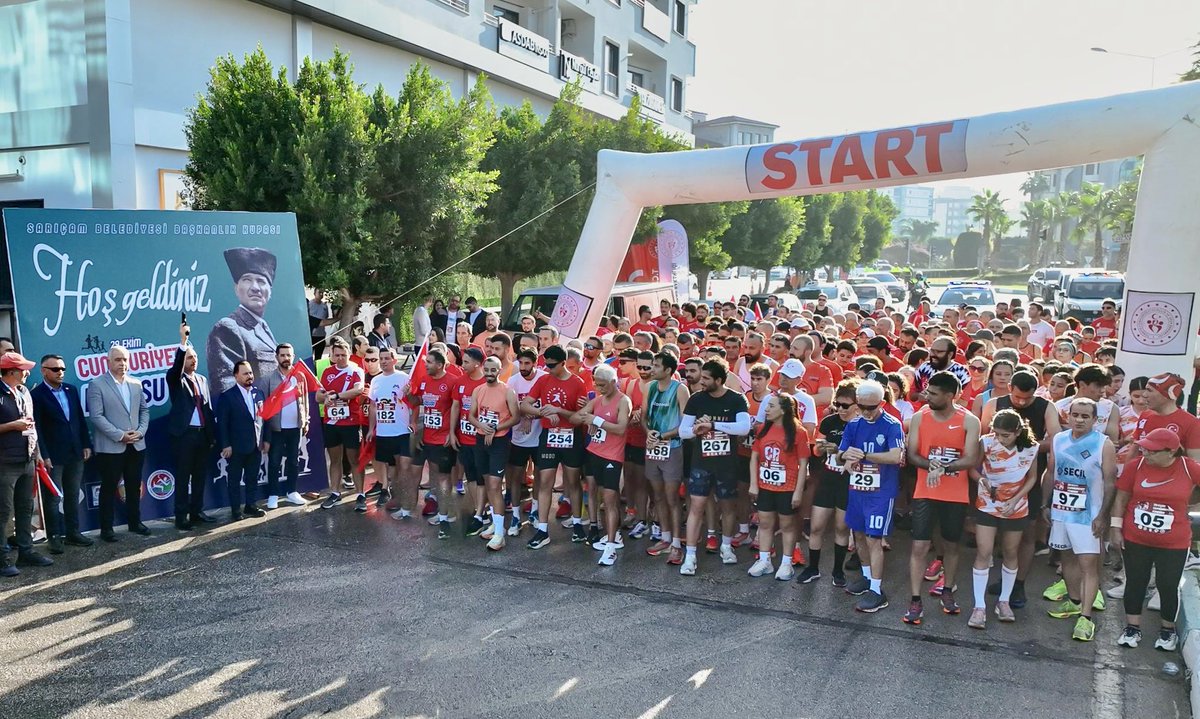 avbilaluludag's tweet photo. Cumhuriyetimizin 102. yıl dönümü kutlamaları kapsamında düzenlediğimiz Sarıçam Belediyesi Cumhuriyet Koşumuza katılım sağlayarak Atatürk'ün izinde, Cumhuriyet için koşan ve dereceye giren tüm sporcularımızı tebrik ediyorum.

Bu vesileyle bir kez daha; bizlere ebedi bir vatanı miras bırakan ve fikirleriyle yolumuzu aydınlatan Cumhuriyetimizin kurucusu Ulu Önderimiz Mustafa Kemal Atatürk'ü, milli mücadele kahramanlarımızı ve aziz şehitlerimizi saygı, rahmet ve minnetle anıyor, cumhuriyetimizin 102. yılını, büyük bir gururla kutluyorum. 🇹🇷

#SarıçamBelediyesi
#29EkimCumhuriyetBayramı