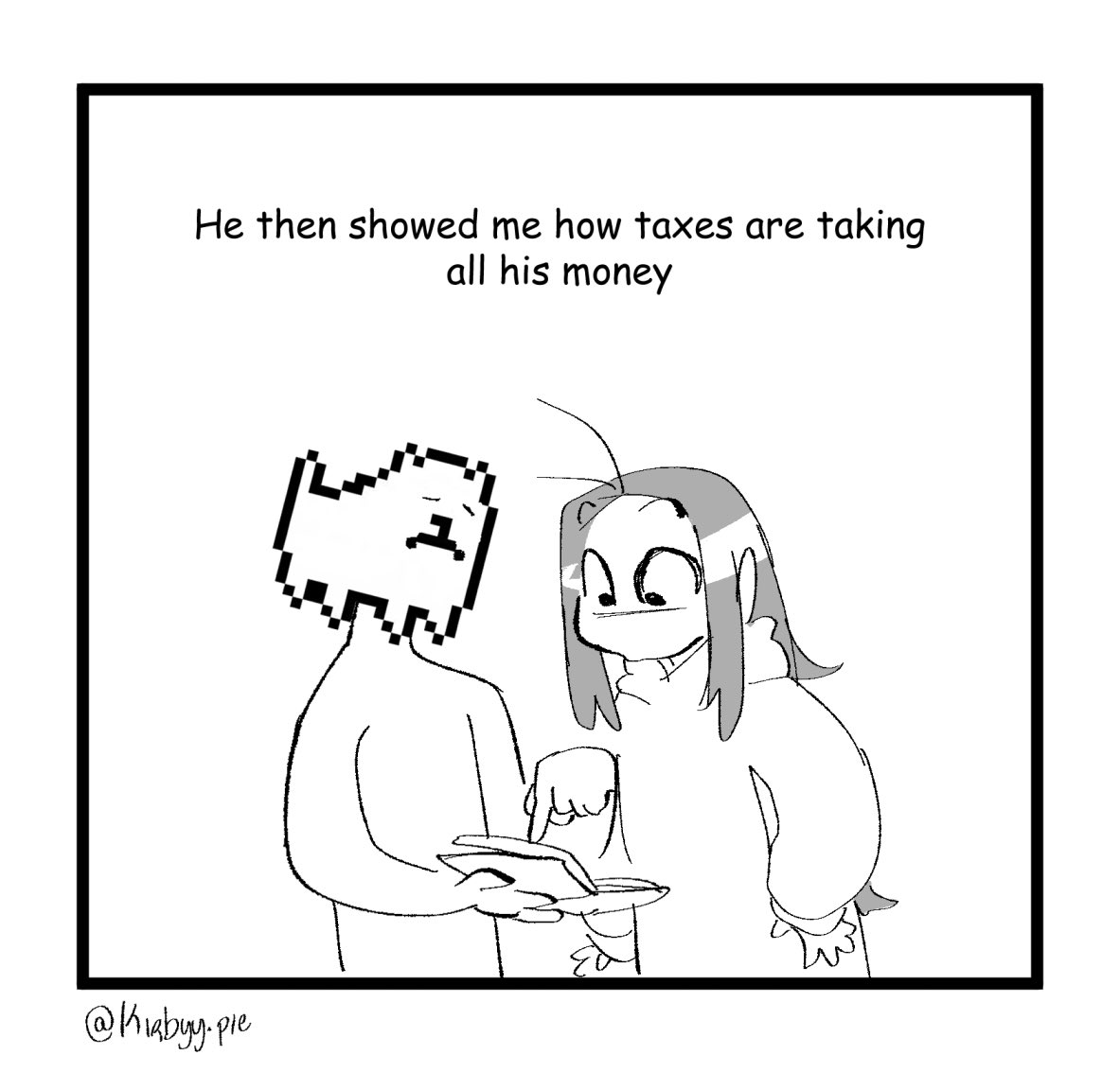 Kirbyypie's tweet photo. Toby fox knows about taxes https://t.co/8OgimJ7PVd