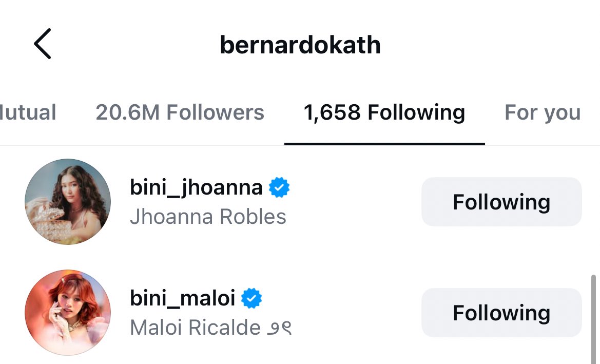 Kathryn Bernardo just recently followed BINI Jhoanna and Maloi on IG omg 😱 

I’m so happy for my favorite kathcake, <a href="/bini_jhoanna/">Jhoanna Robles 🦋</a> 😩 goalsssss!!!