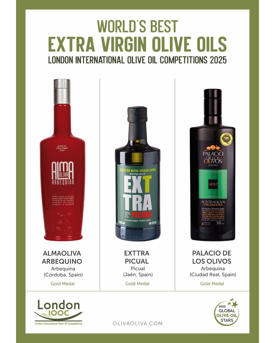 🟤 MEJORES AOVES DEL MUNDO LONDON IOOC 2025 🟤

¿Alguna vez te has preguntado a qué sabe la excelencia? Ahora puedes descubrirlo gracias a la caja exclusiva de Oliva Oliva con los aceites ganadores de la Medalla de Oro en London IOOC 2025.

🛍️ Descúbrelos: olivaoliva.com/es/oliva-oliva…