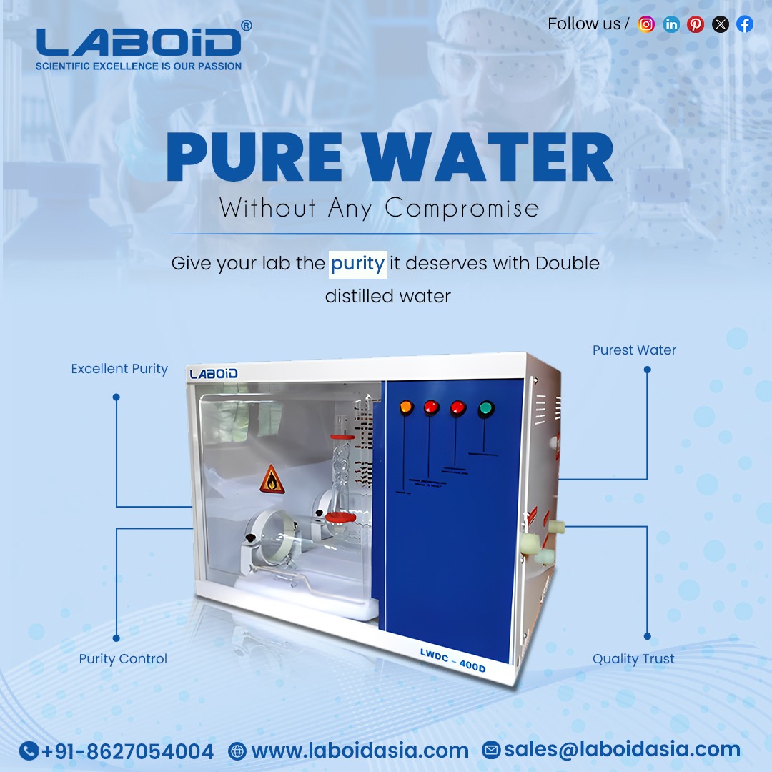 laboidIntl's tweet image. Ensure your lab&apos;s excellence with Laboid&apos;s Double Distilled Water System. Unmatched purity, quality trust, and precision for flawless results.💧🔬

📞+91 8627054004
📧 sales@laboidasia.com
🌐 laboidasia.com

#PureWater #LabExcellence #ScientificInnovation #QualityMatters