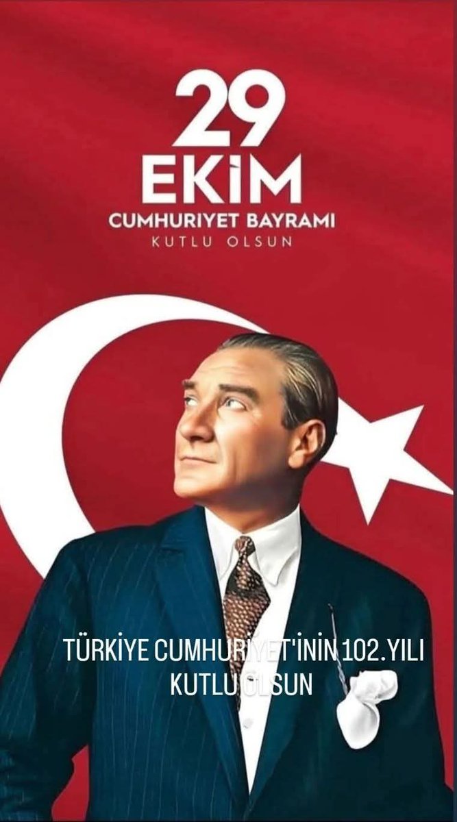 Cumhuriyetimizin 102’nci yaşını kutlamanın mutluluğunu yaşıyoruz.
Bu anlamlı günde, Gazi Mustafa Kemal Atatürk başta olmak üzere, silah arkadaşlarını ve vatan uğruna şehit
olan tüm kahramanlarımızı rahmet, minnet ve saygıyla anıyoruz.
29 Ekim Cumhuriyet Bayramımız kutlu olsun.