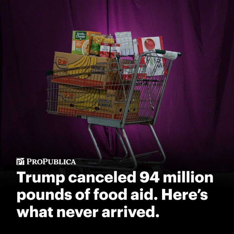 ProudSocialist's tweet image. The Trump administration canceled 94 million pounds of food from going to food banks at the same time the US government is cutting SNAP for 40 million Americans. At this point our corrupt rulers are begging for a revolution. Let’s give it to them!