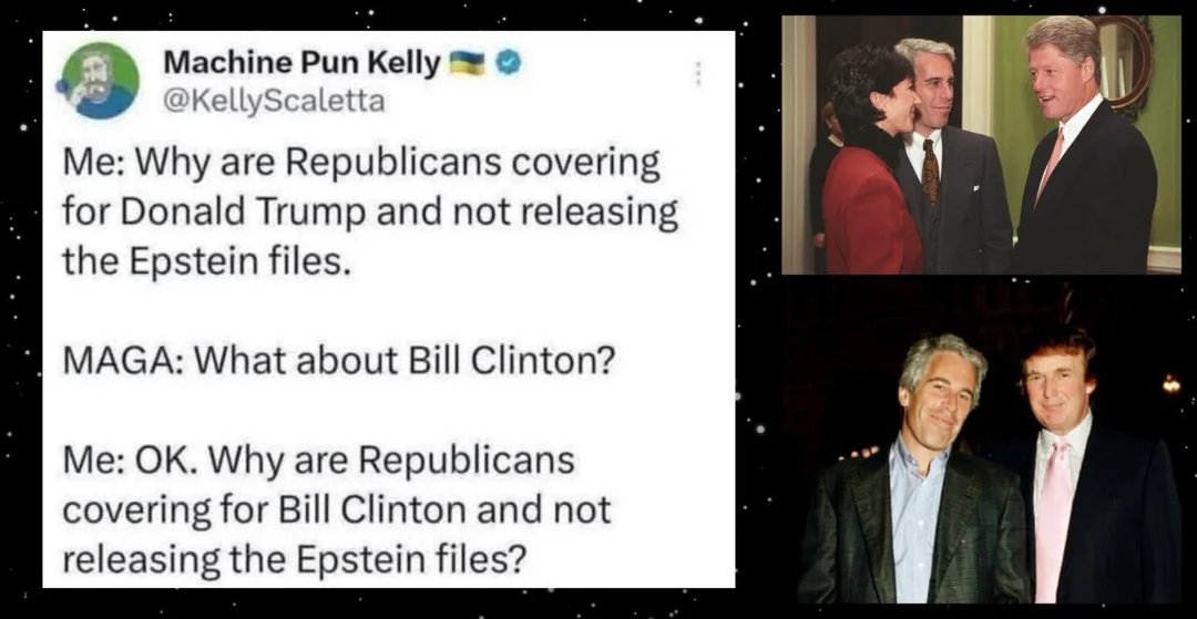 Why are Republicans covering for Bill Clinton and NOT releasing the Epstein files?