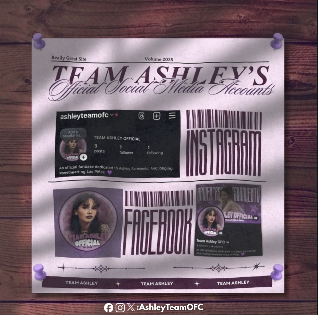 ashkinofc's tweet photo. 𝐄𝐘𝐄𝐒 𝐇𝐄𝐑𝐄! 👀

Follow us on our other social media accounts and stay updated with events, projects, and fan activities made with love for Ashley. 💫

Your support means everything! 💟

Facebook: Team Ashley OFC
Instagram: @ashleyteamofc

Let’s continue to unite as one — for Ashley, always. 💜

#AshleySarmiento | #PBBCollab2point0