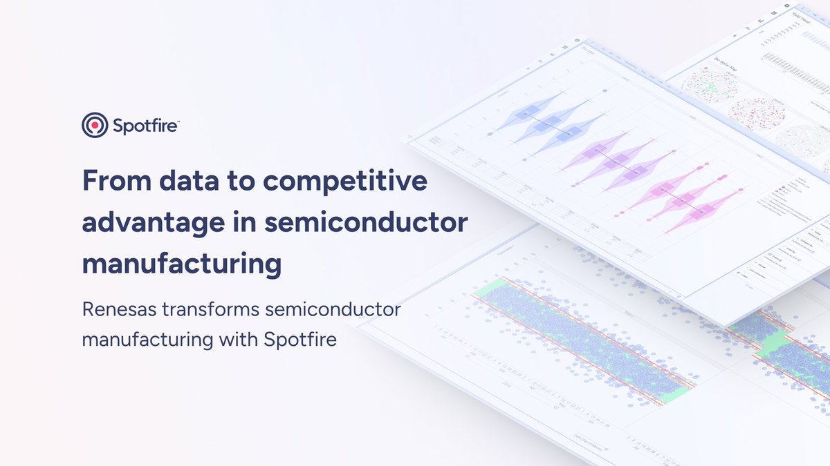 spotfire's tweet image. How do leading manufacturers stay ahead in one of the most complex and competitive industries on the planet? 

Read the full recap of our latest webinar, and access the on-demand version: na2.hubs.ly/H01LCXR0

#Spotfire #VisualDataScience #Renesas
