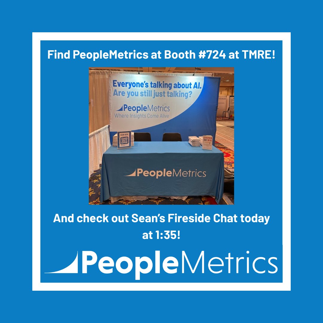 Today’s the day!

If you're at TMRE, this is an event you don't want to miss.

At 1:35 PM, join PeopleMetrics and Monika Mandrakas from Mutual of Omaha for our Fireside Chat on how advisory board insights are being amplified by AI you can trust.

Plus, a live demo of our new