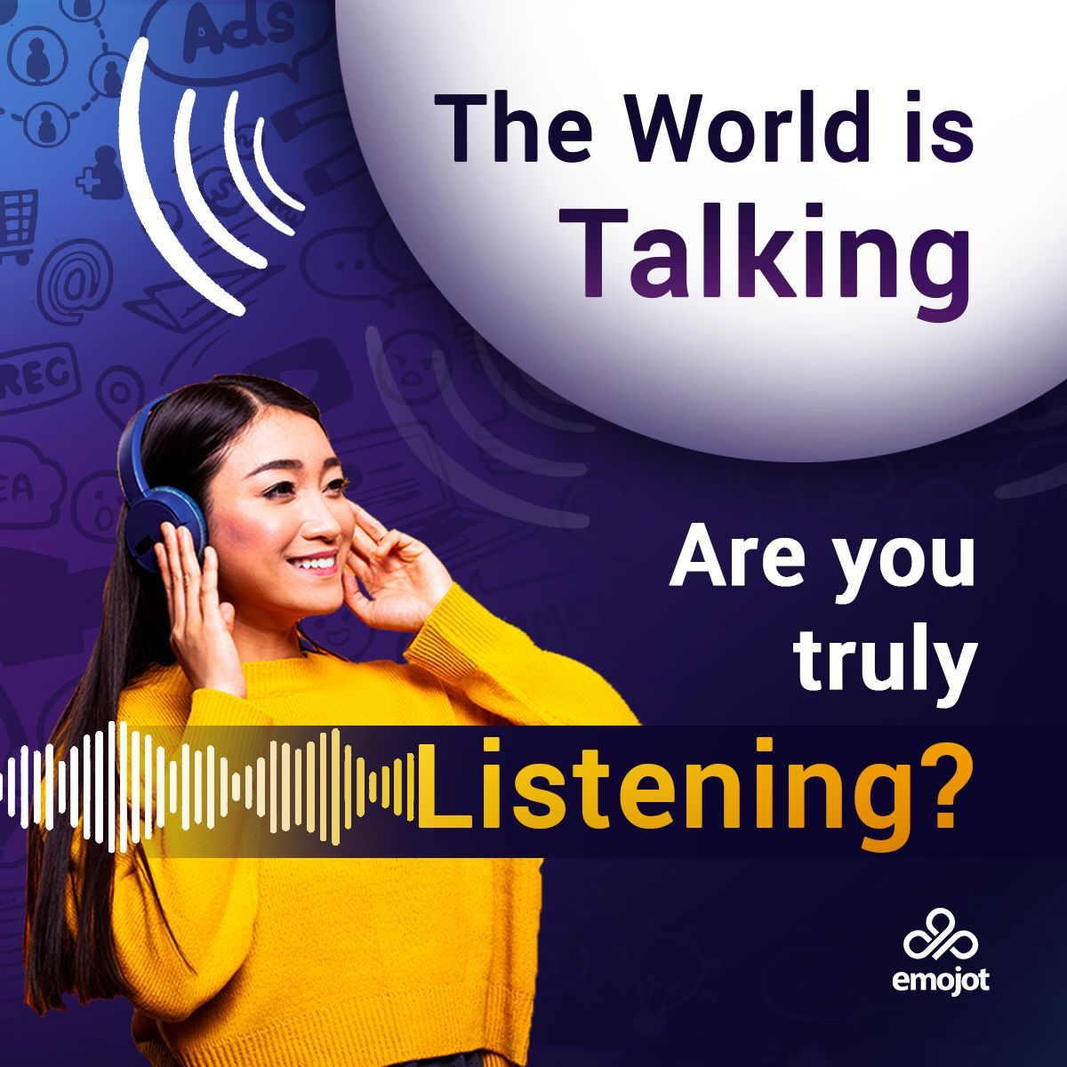EmojotTALK's tweet image. The world’s talking — are you really listening?

Social Listening isn’t just about mentions and hashtags. It’s about decoding emotion, intent, and perception — turning noise into insight.

Listen intelligently. Lead confidently.

#SocialListening #AIExperience #Emojot #CX