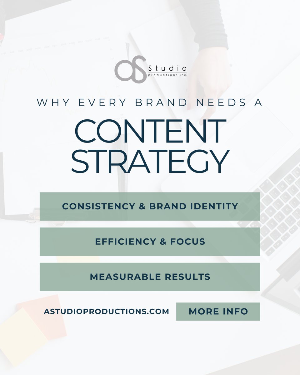 astudiopro's tweet image. Why Every Brand Needs a Content Strategy 📅
Posting without a plan = wasted effort. 🚫
👉 Connect with us: astudioproductions.com/contact-us

#ContentStrategy #AstudioProductions #MarketingStrategy #VideoMarketing #ContentThatConverts #DigitalStorytelling #BrandGrowth