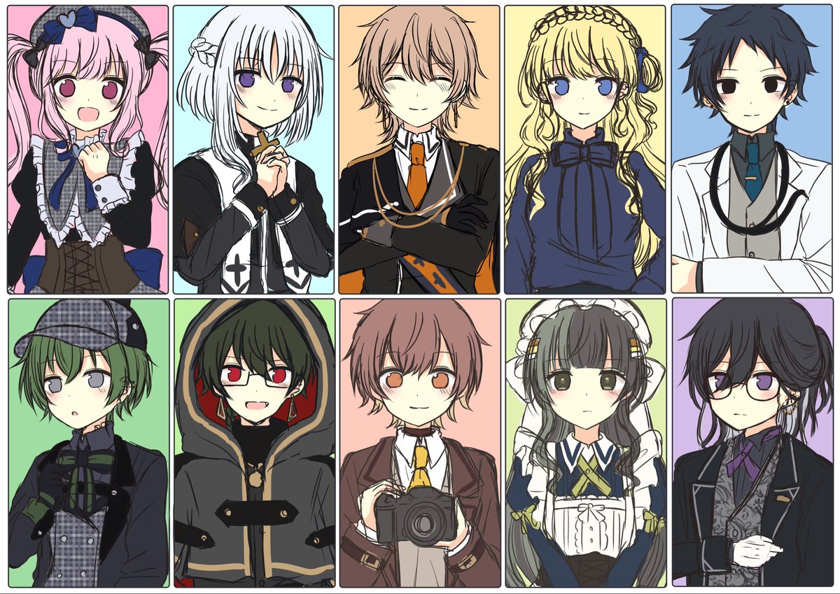 これあんまり公表するつもりなかったのですが、自画自賛の良いデザインしているので、チラ見せします。
ななゆめとは違う創作キャラになります。気になる子いれば教えてください

＃創作