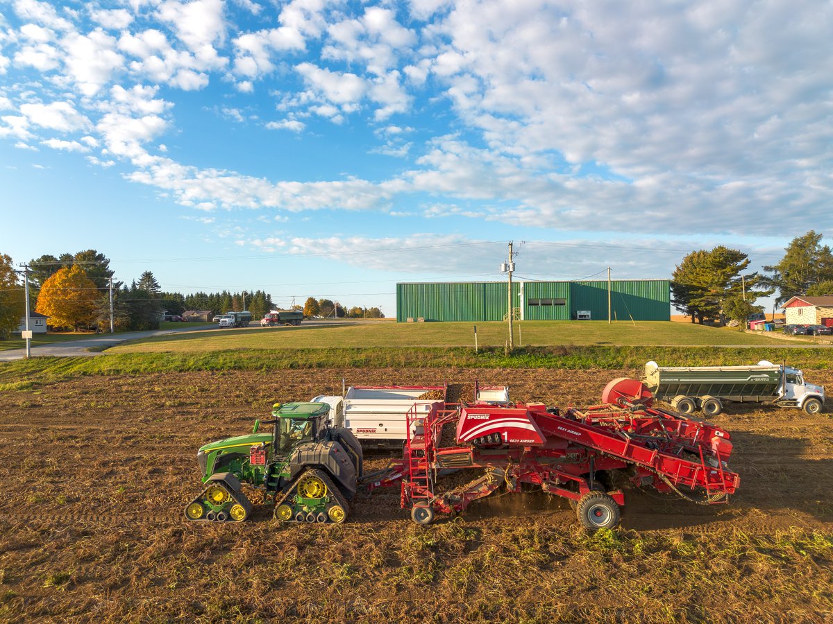 POTATOESNB's tweet photo. We had the pleasure of visiting Givskud Farms during this year’s potato harvest — capturing some great moments out in the field and at the storage buildings. 📷 Photos from Drummond, NB📷
#harvest #potatoesnb #agriculturenb #canadianagriculture #potatoes https://t.co/jG4Wb4bTuw