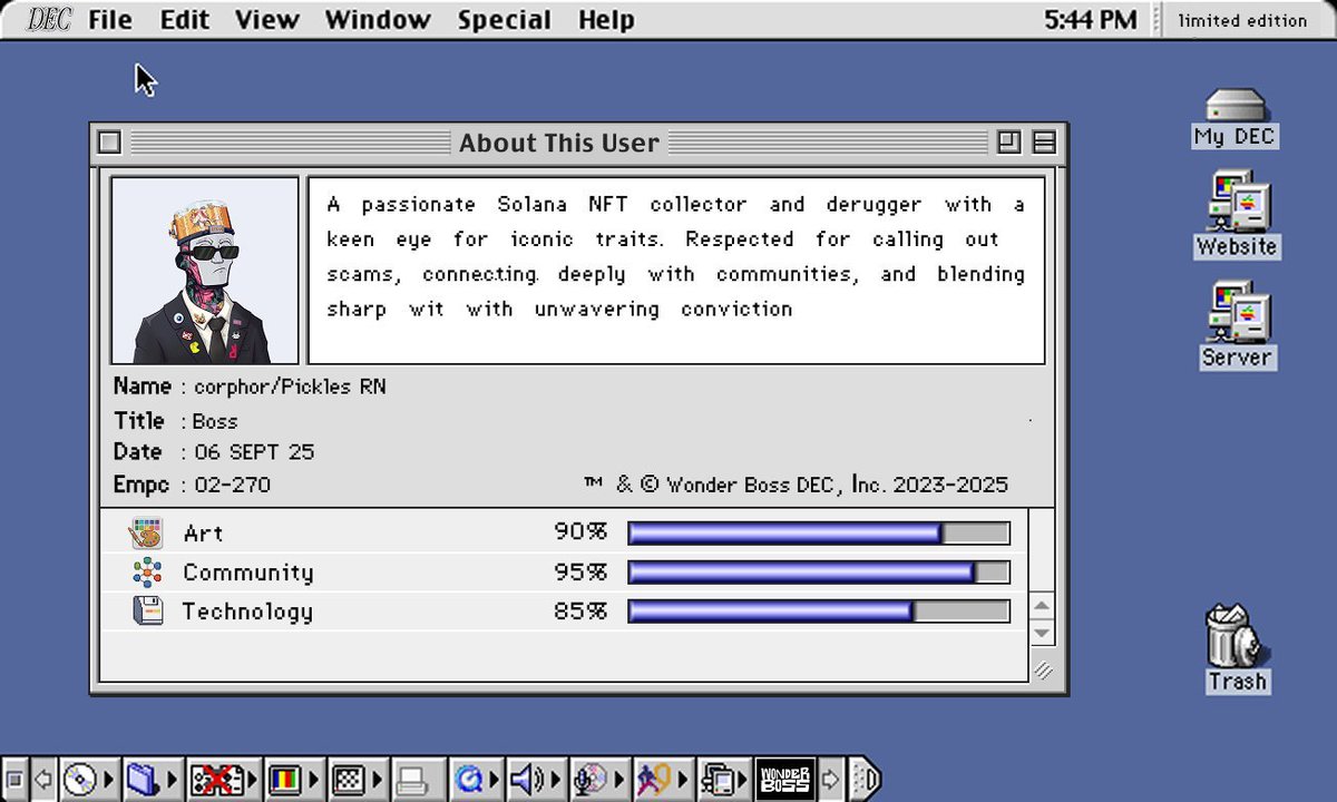 Pickles RN🐰🦎~{SteveDAO} (@corphor) on Twitter photo Its been a wild time in Web3 these last few weeks. Lots cooking. Lots of moves being made.
You can imagine my delight when I find this note from the <a href="/wonderbossnft/">Wonder Boss</a>.
I got that promotion! Same shit work, same low pay, but miles of upward mobility!
Thank you <a href="/lunarisdev/">lunaris</a> Its been a wild time in Web3 these last few weeks. Lots cooking. Lots of moves being made.
You can imagine my delight when I find this note from the <a href="/wonderbossnft/">Wonder Boss</a>.
I got that promotion! Same shit work, same low pay, but miles of upward mobility!
Thank you <a href="/lunarisdev/">lunaris</a>