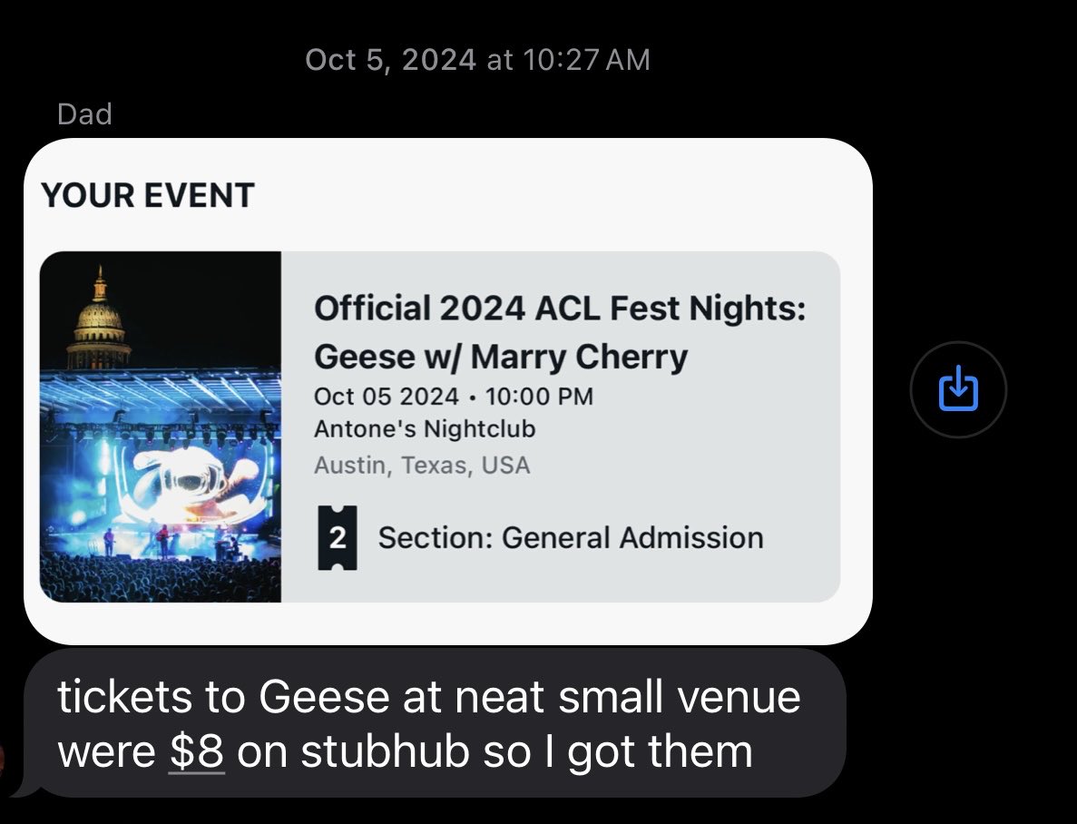 snapsterson's tweet photo. thinking abt my dad getting $8 tickets after i suggested he check them out last year https://t.co/VqAnrQB0xD