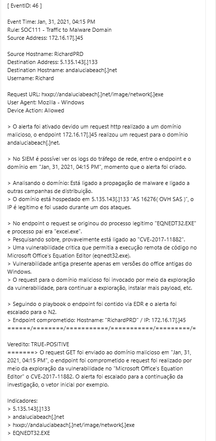 0xKayky's tweet image. [ SOC Alert =&amp;gt; Traffic to Malware Domain ] - Severity: Critical    

Mais um Walkthrough de um alerta da @LetsDefendIO. vamos para o alerta:  

#studytech #bolhasec #BlueTeam #Cibersegurança