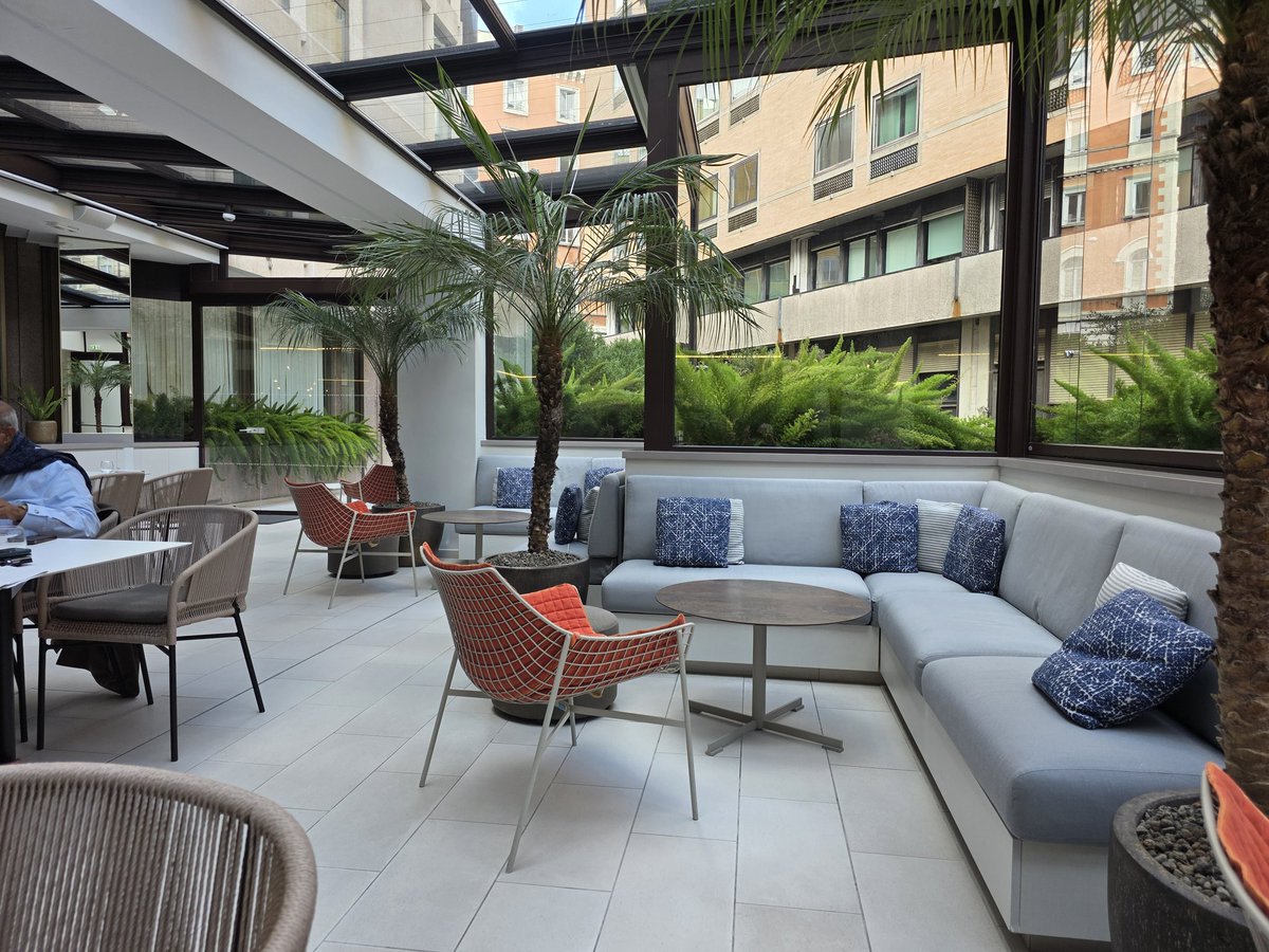 In a rush, so eating lunch at our hotel in Rome.  Food in Italy is so good.