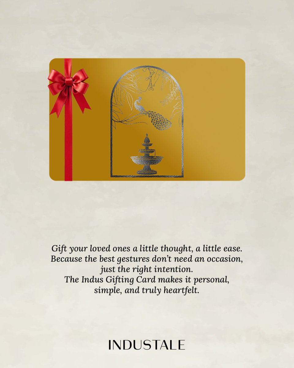 Industale's tweet photo. From the age of handwritten notes to the click of a button - the emotion remains the same.
Introducing the Indus Gifting Card, a thoughtful way of giving reimagined for today.

-
#Industale #Industribe #IndustaleGiftCard https://t.co/5lBnQ1KPoZ