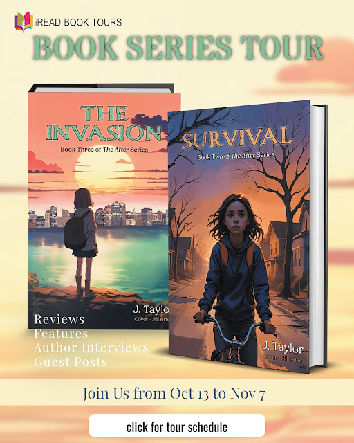 CoverLoverBR's tweet image. #Spotlight and #Guestpost:
𝐒𝐮𝐫𝐯𝐢𝐯𝐚𝐥 (#𝟐) 𝐓𝐡𝐞 𝐈𝐧𝐯𝐚𝐬𝐢𝐨𝐧 (#𝟑) 𝐨𝐟 𝐓𝐡𝐞 𝐀𝐟𝐭𝐞𝐫 𝐬𝐞𝐫𝐢𝐞𝐬
explores themes of resilience, friendship, &amp;amp; harsh realities of survival.
#YA @iReadBookTours #iReadBookTours #books #authors 
    coverloverbookreview.blogspot.com/2025/10/surviv…