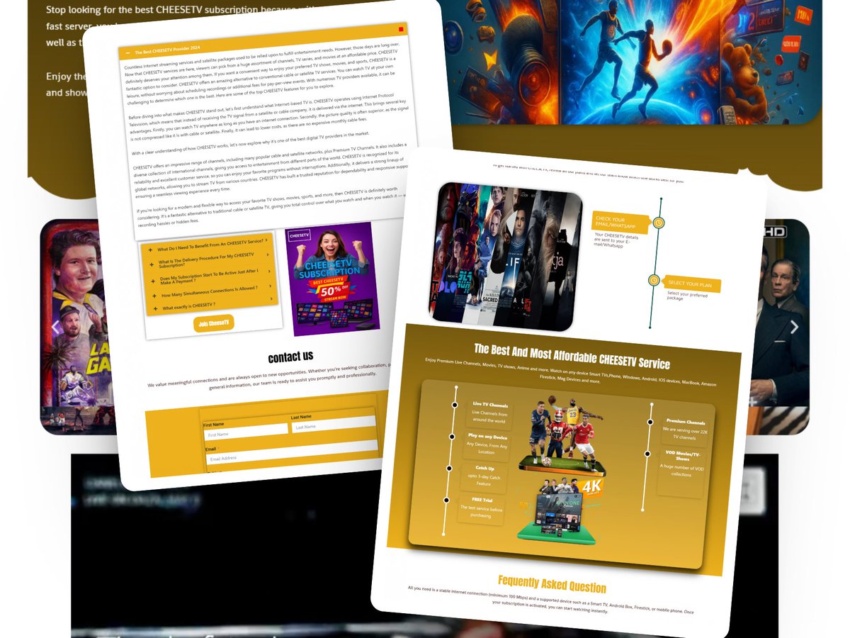 PascalTechy0661's tweet image. Just wrapped up CheeseTV — a modern entertainment website built on WordPress from the ground up. From concept to launch, every pixel designed with purpose 🎬 Starting a new business? Let’s build a website that converts.  Order now! #WebDesign #WordPress #UIDesign #Businessowner