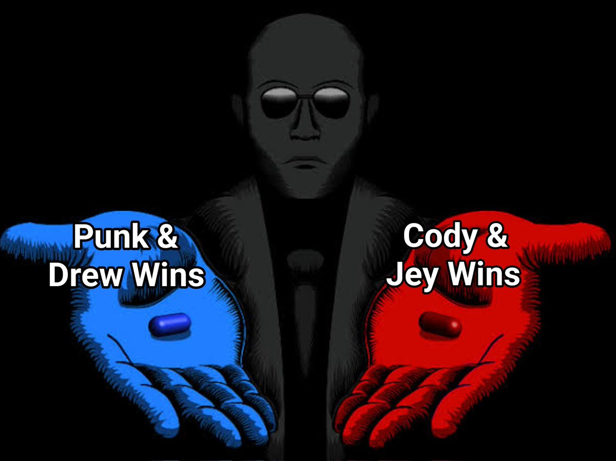 punkster_14's tweet photo. What you really want at Saturday Night’s Main Event choose wisely. https://t.co/8hBYbqbHG8