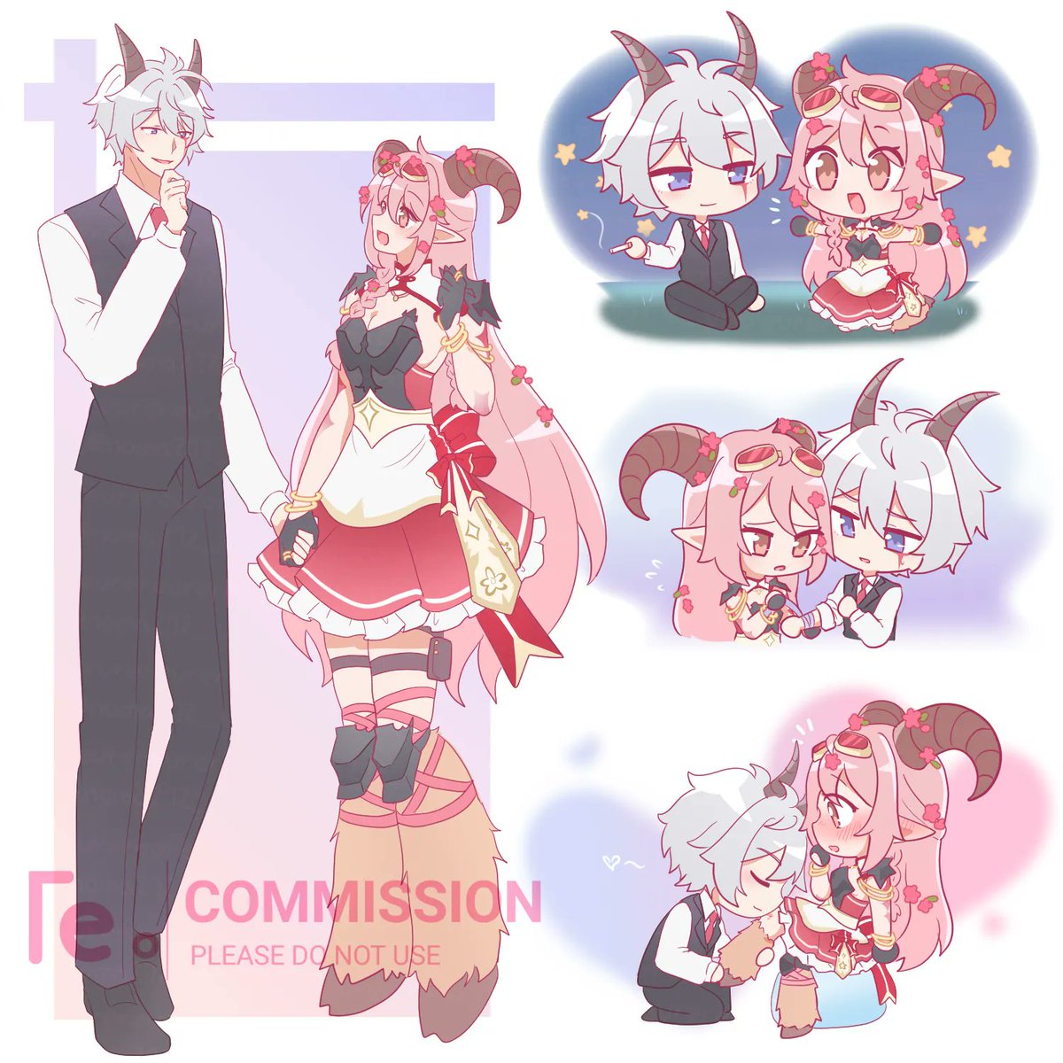 Some of Dilly-daily commission results ✨
Oct disc still available 🙌🏻 vgen.co/Rereu27

#VGenComms #commissionopen #coupleart #yumeship #yumetwt