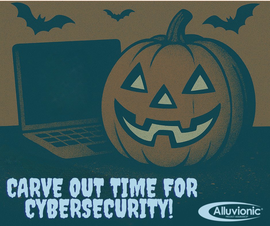 Alluvionic's tweet image. Carve out time to strengthen your cybersecurity. Cybersecurity Awareness Month is the perfect reminder to ensure your organization is ready for whatever creeps in the night. Check out our recent blog for more tips here: alluvionic.com/cybersecurity-… 
#Alluvionic