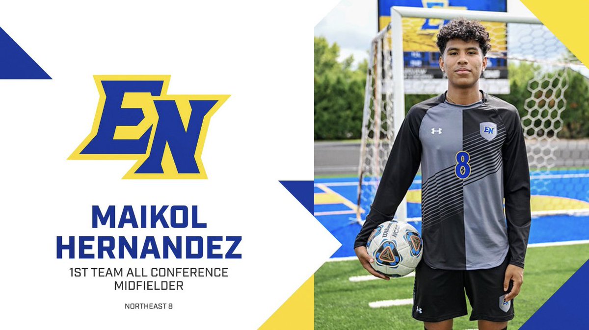 EN_msoc's tweet photo. Congratulations to Peyton Straessle, Aladean Sawal, Maikol Hernandez, and Bryce Booth for making NE8 1st team all conference! https://t.co/d6iFRNdXEH