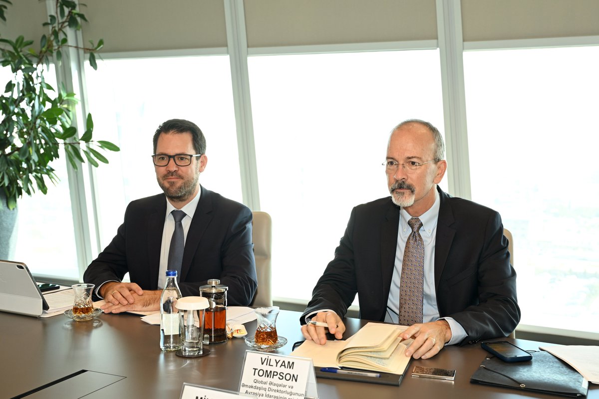 During our meeting with William Tompson, Head of the Eurasia Division of the Global Relations and Co-operation Directorate at the Organisation for Economic Co-operation and Development (<a href="/OECD/">OECD ➡️ Better Policies for Better Lives</a>), we discussed prospects for deepening cooperation between #Azerbaijan and the #OECD in