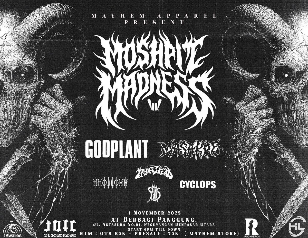 g0dplant's tweet photo. Ini untuk detail acaranya ya gais. Seneng banget ketemu sahabat Mecha-Thug lagi dan manggung bareng lagi @Cyclopsbangsat \m/ #keepinsludge https://t.co/0c9ZBcJ3U5
