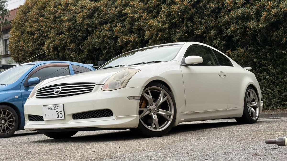tig_cpv35's tweet image. 【NISSAN SKYLINE COUPE CPV35】

納車されました！

直すところもありますがサーキット走行・ドリフトできるようにしていきたいです！

#V35 #G35 #CPV35 #VQDM