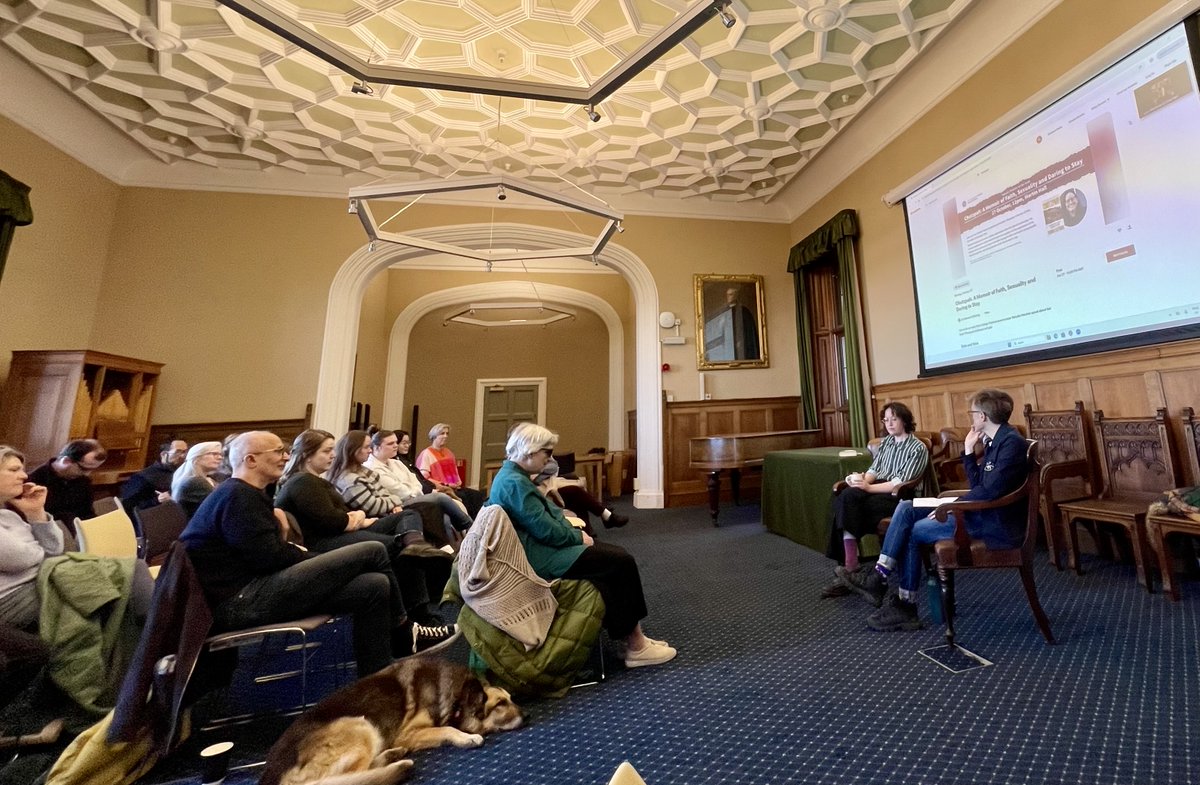 This week we* at <a href="/uoedivinity/">School of Divinity</a> were treated to a moving and candid conversation between author Yehudis Fletcher and host Ben Kasstan-Dabush about Fletcher's gripping memoir 'Chutzpah: A Memoir of Faith, Sexuality and Daring to Stay'  

*including a dog!