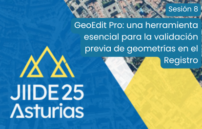 IDEESpain's tweet image. #JIIDE25 presenta GeoEdit Pro, nuevo visualizador de @Registrador_es  que revoluciona la validación gráfica previa en el Registro.
✅ Corrige errores en #GML y genera informes técnicos.
🛰️ Interoperabilidad al servicio del territorio.
#Visualizador #Geoportal #Registradores
