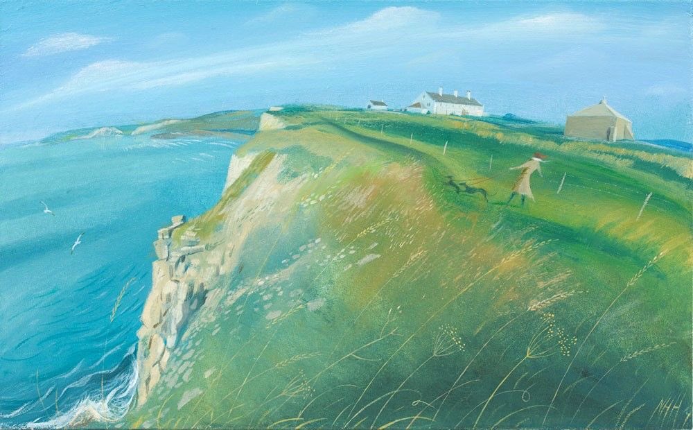 Nicholas Hely Hutchinson 
‘Autumn Morning’  at Tollard Royal
‘Cliff top Walk St Aldhelm’s Head 
Oil on Canvas. 
Very English paintings.