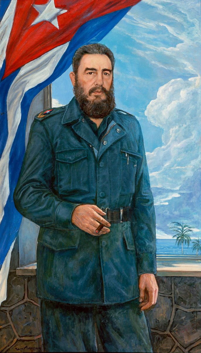 PicturesUssr's tweet image. Fidel Castro, painting by Ilya Glazunov, 1983