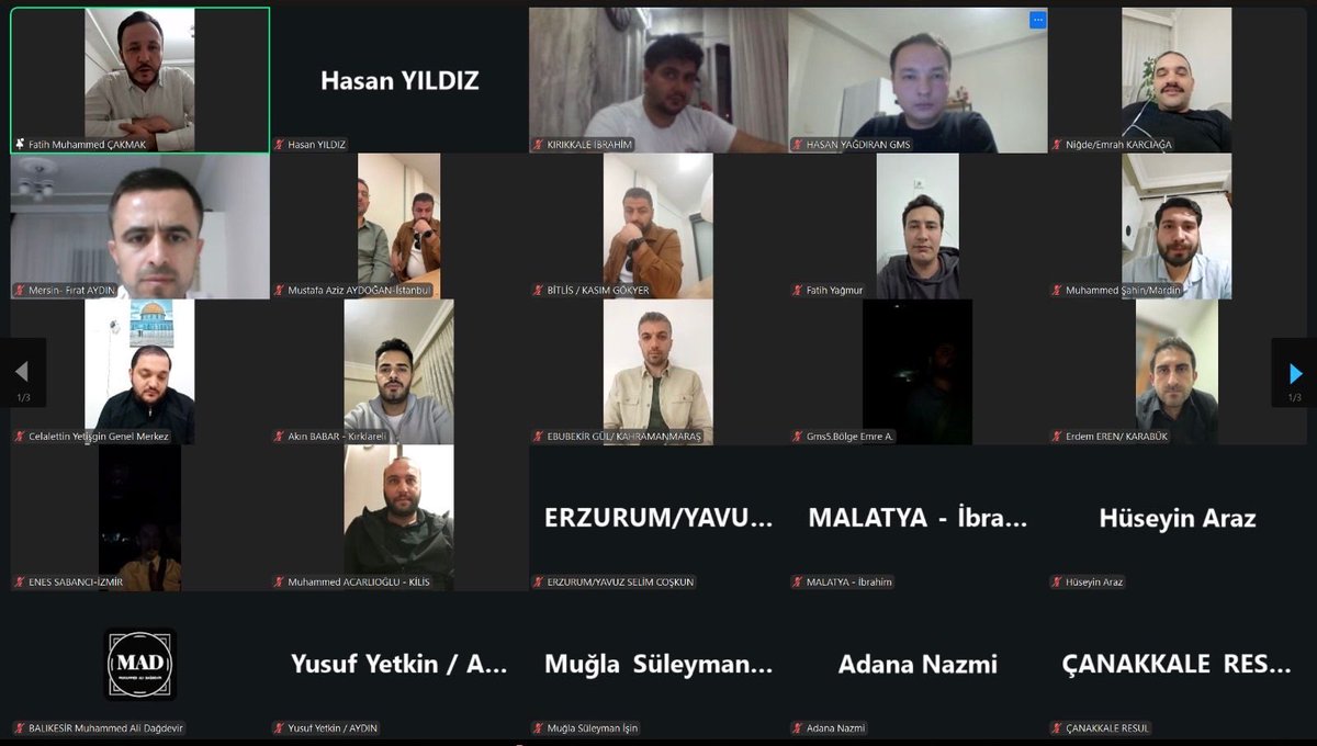 Genel Başkanvekilimiz <a href="/fthcakmak/">Fatih Muhammed Çakmak</a> ’ın başkanlığında Genç Memur-Sen İl Başkanları Toplantımızı çevrim içi olarak gerçekleştirdik.

Başkanlarımızla gündemlerimizi değerlendirip, çalışmalarımız hakkında istişarelerde bulunduk.