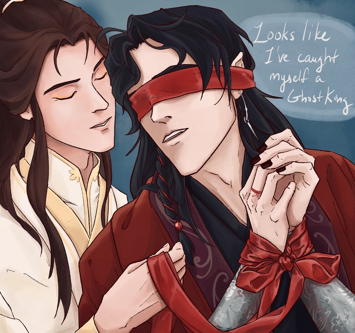 Almightyshadowc's tweet image. HC, probably: Oh no~ you’ve got me right where I want me 🥺🙏

#mxtxtober day 12: ribbon

#mxtxtober25 #mxtxtober2025 #hualian #tgcf #tianguancifu #heavenofficialsblessing