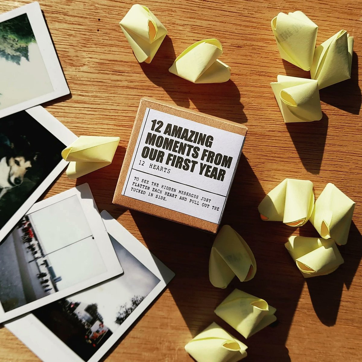 12 amazing moments from our first year origami heart mini box - Anniversary gift - weddings - gifts for her #etsyseller 

etsy.me/3WtXu7T