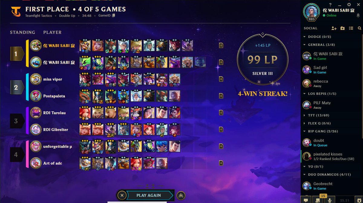 Achector1_TFT's tweet photo. la esquizofrenia de no tener duo dinamico para tft que juego conmigo mismo desde celu y  pc xdd https://t.co/BkioCLNvqU