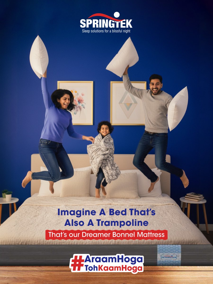 Imagine a bed that’s this fun.
Get the bounce and comfort of the Springtek Dreamer Bonnel Mattress.

#Springtek #Mattress