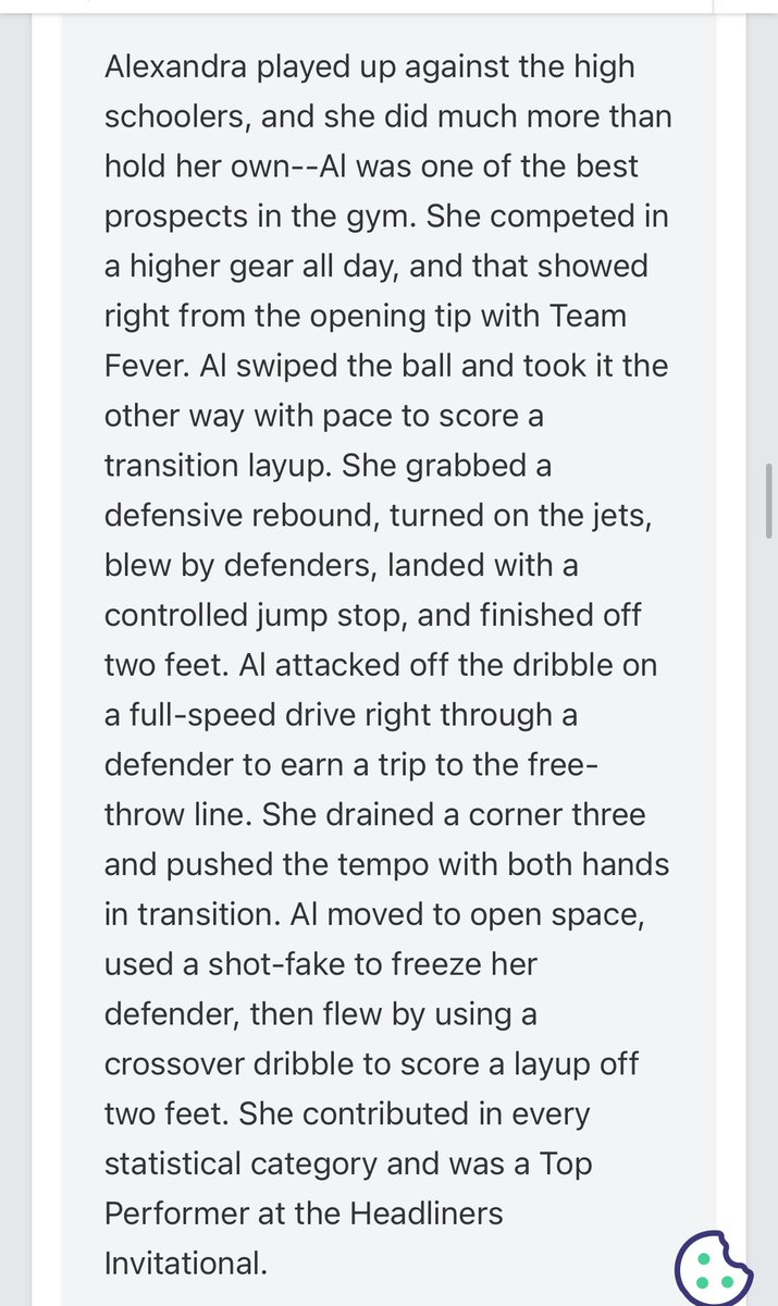 Thanks so much <a href="/CoachEvanBell/">Evan Bell</a> 👍🏻! Appreciate the chance to compete against the HS girls and grateful to be considered a “top performer.” 🥰 <a href="/vjhAlways100/">Always 100</a> <a href="/pgh_Danyle/">PrepGirlsHoopsDanyle</a>
