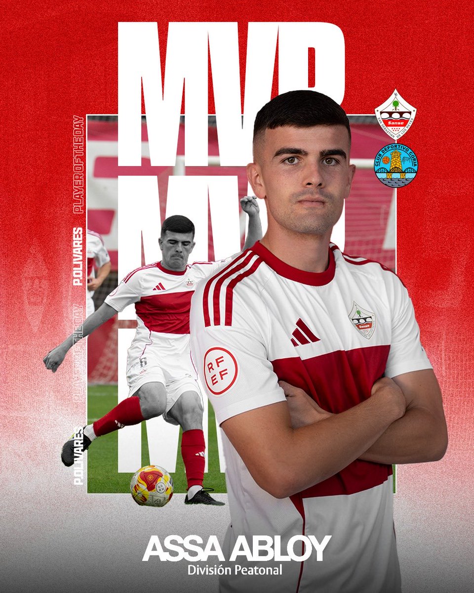 🥁 Vuestros votos han decidido…

😎 ¡Pablo Olivares, MVP del partido 🆚 <a href="/CDCORIA/">Club Deportivo Coria</a>!

🫡 <a href="/assaabloyentes/">ASSA ABLOY Entrance Spain</a> 

#VamosSanse🇵🇱